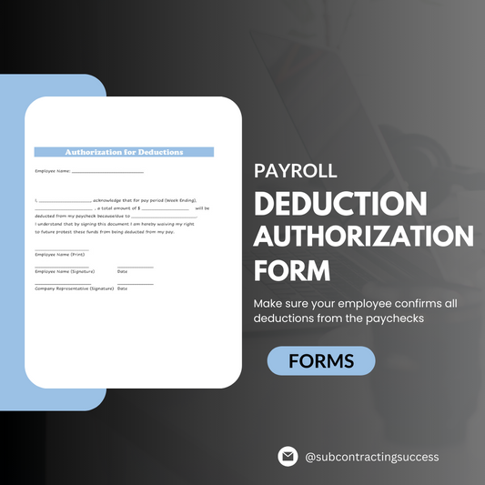 Authorization for a Deduction from Payroll